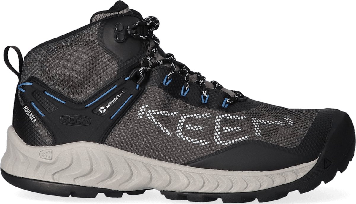 Keen NXIS EVO Mid Heren Wandelschoenen Magnet/Bright Cobalt Grijs