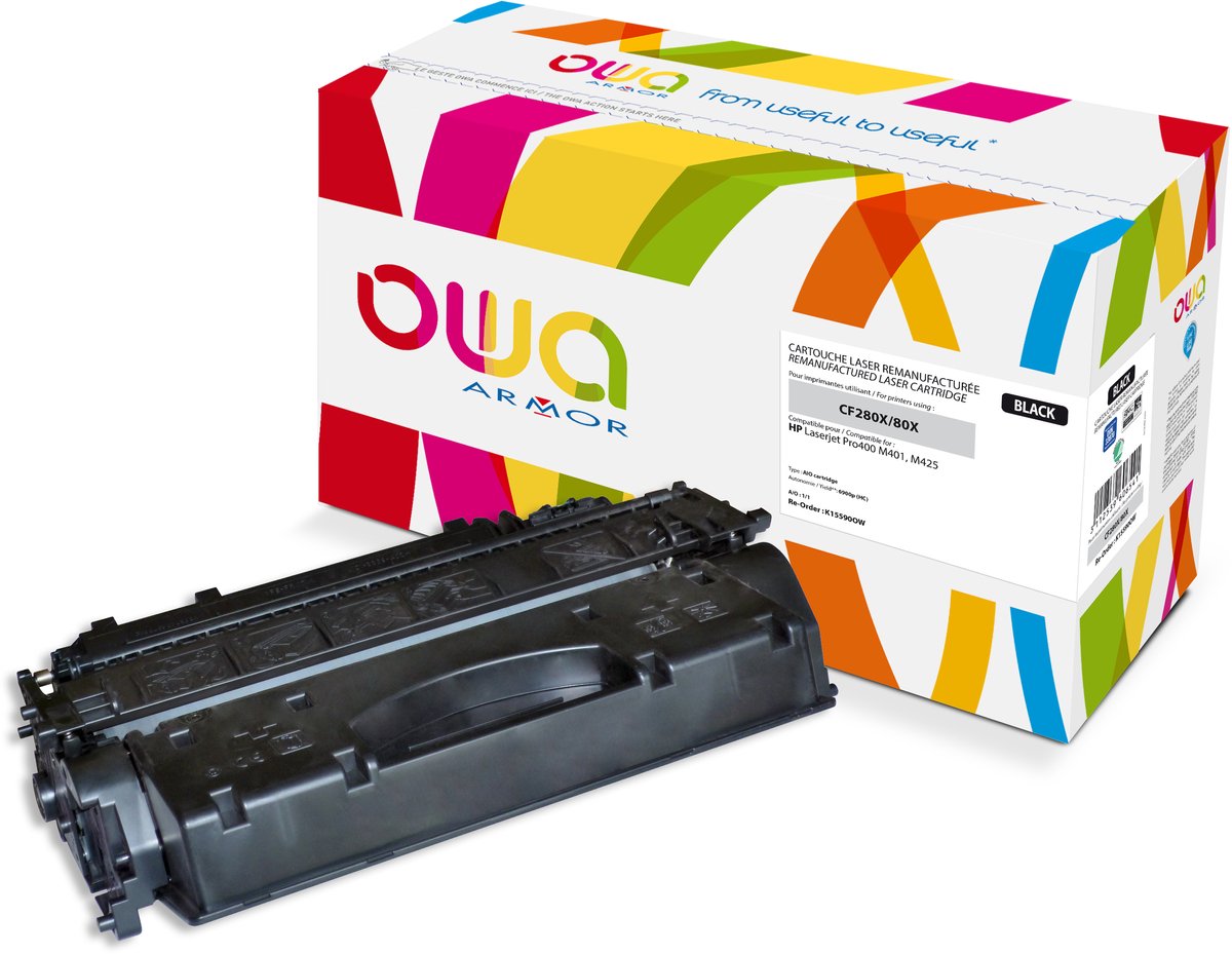 Armor - Schwarz - kompatibel - Tonerpatrone (Alternative zu: HP CF280X) - für HP LaserJet Pro 400 M401, MFP M425 (K15590OW)