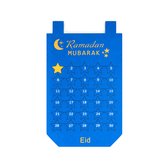 Festivz Ramadan Aftel Kalender - Ramadan - Decoratie Kalender - Eid-al Fitr - Kinderen - Blauw