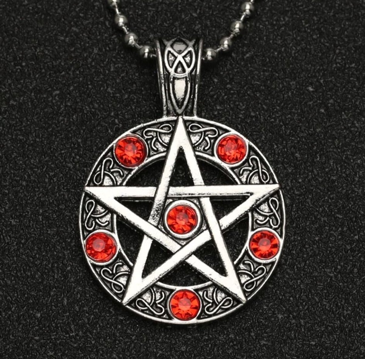 Kiss of Leather Pentagram hanger van roestvrij staal nr. 79