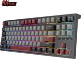 Royal Kludge RKR87 - RGB Mechanisch Gaming Toetsenbord - Foam Touch - Zwart - USB - Hot Swappable Switch - Red Switches - Inclusief Stofkap