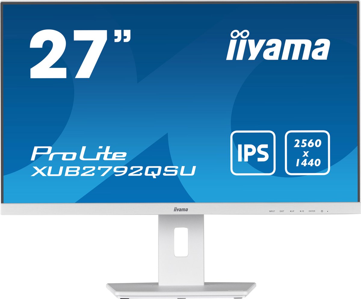 iiyama ProLite XUB2792QSU-W5, 68,6 cm (27"), 2560 x 1440 Pixels, Wide Quad HD, LED, 5 ms, Wit