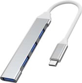 78Goods USB 3.0 Hub - Aluminium - 4 extra USB A Poorten - 1 Extra USB 3.0 Poort - 5 Gbps - USB Splitter - USB C - Zilver