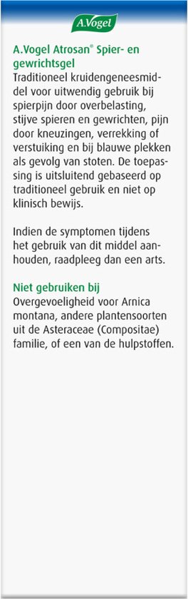 A.Vogel Atrosan Spier-en gewrichtsgel - Bij spierpijn, stijve gewrichten en kneuzingen - 100 ml