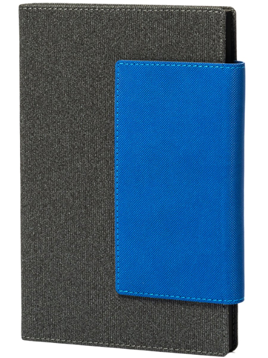 Papacasso Notitieboek A5 Blanco - Luxe Hardcover Schetsboek - 256 Pagina's - Premium Zuurvrij Papier - Handgemaakt - Magnetische - Opbergvak - Kaarthouder - Blauw