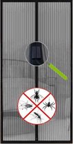 Mesa Living Rideau de porte - Rideau anti-mouches - Magnétique - FIBRE - Écran de porte Deluxe 90 x 230 cm - Écran noir - Tissu de rideau épais - Motif floral