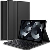 Hoes met toetsenbord geschikt voor iPad Pro 11 / Air 10.9 - 2018 / 2020 / 2021 / 2022 - Keyboard Book Case Cover Hoesje Zwart