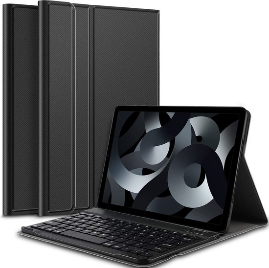 Coque iPad Pro 11 / Air 10.9 avec clavier - 2018 / 2020 / 2021 / 2022 - Etui clavier Book Case Cover Case Zwart