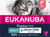 4x Eukanuba Zalm Pate Graanvrij Adult Kat Multi-Pack 12 x 85 gr