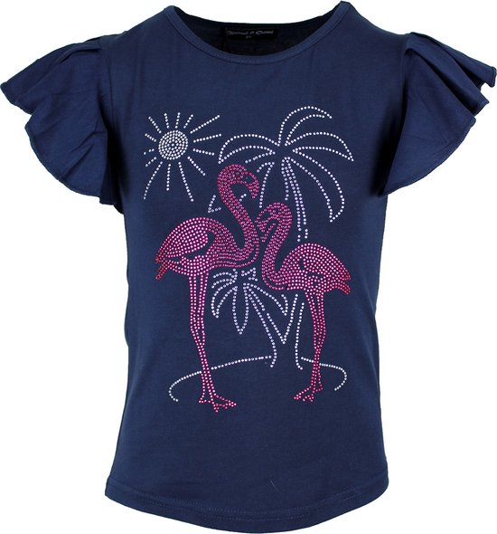 S&C Shirt Flamingo blue Kids & Child Filles Blauw - Taille: 98/104