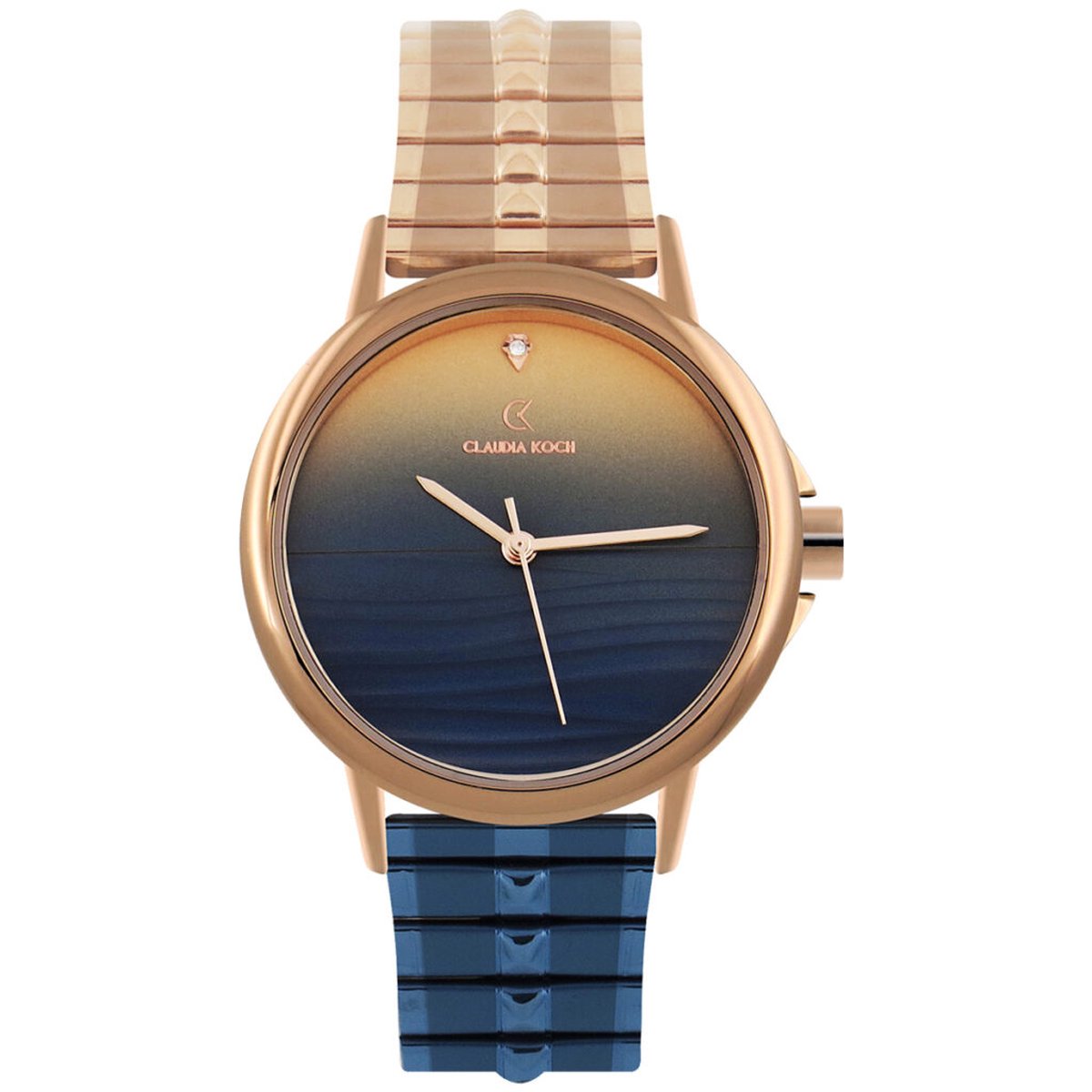 Claudia Koch CK 4523 Women Watch Analog Sunset Multi-Colored Stainless Steel Blue Rosegold