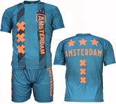 Amsterdam Replica Voetbal Tenue T-Shirt + Broek Set 2019-2020 Groen, Maat:  S