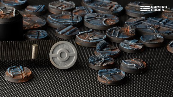Thumbnail van een extra afbeelding van het spel Spaceship Corridor Bases Pre-Painted (10x 25mm Round )