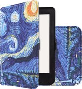 Hoes Geschikt voor Kobo Nia Hoesje Bookcase Cover Book Case Hoes Sleepcover - Sterrenhemel