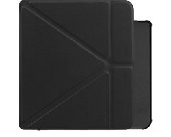 Hoes Geschikt voor Kobo Libra H2O Hoesje Bookcase Cover Book Case Hoes Sleepcover Trifold - Zwart