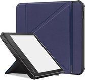 Hoes Geschikt voor Kobo Sage Hoesje Bookcase Cover Hoes Trifold - Hoesje Geschikt voor Kobo Sage Hoes Cover Case - Donkerblauw