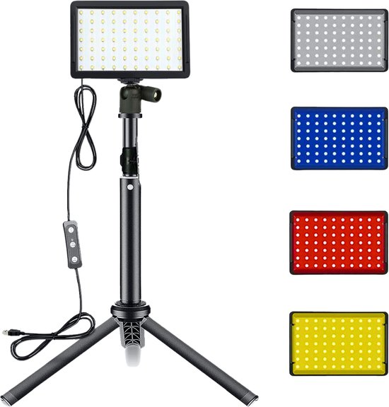 Studiolamp Professioneel 4 Kleuren - Incl. Statief - Dimbaar - Ringlamp - 160 CM