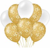 Ballons Paperdreams thème 50 ans - 24x - or / blanc - Anniversaire