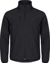 Clique Softshell jas Classic - Zwart - Maat 4XL