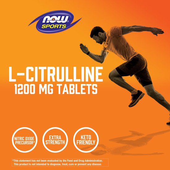 L-Citrulline Extra Strength 1200mg 120tabl - Now Foods