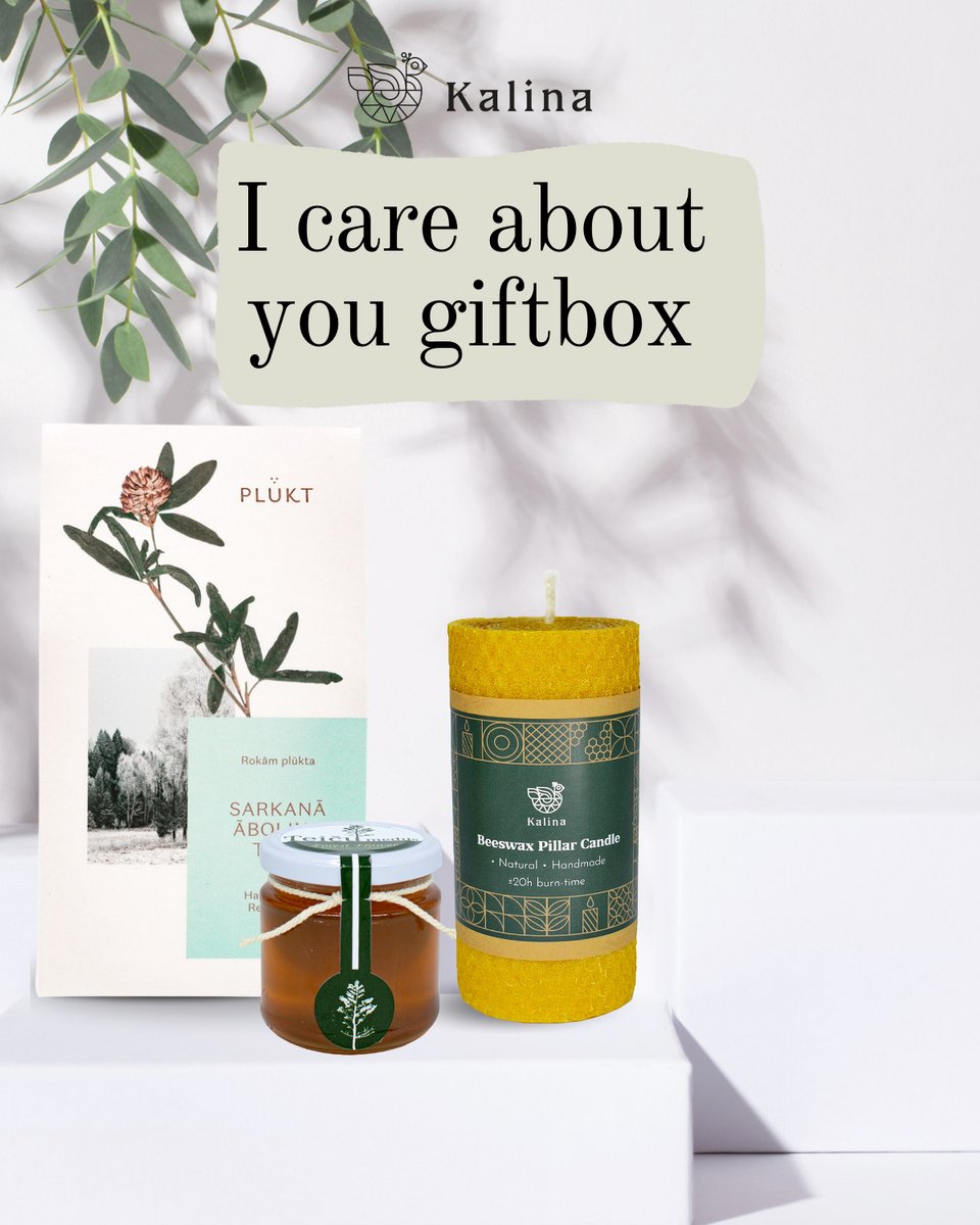 Geschenk - Moederdag, verjaardag cadeau - I care about you Giftbox - kaars - thee - honing