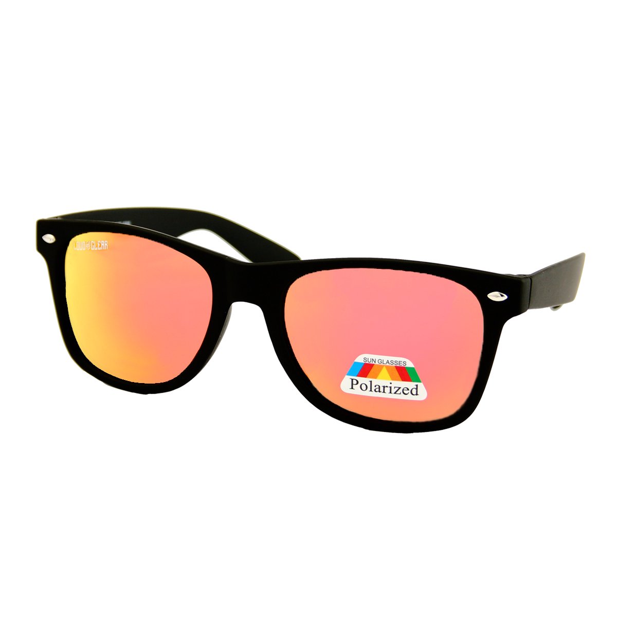 LOUD AND CLEAR® - Zonnebril - Festival Bril - Heren - Dames - Zwart - Rood - Gepolariseerd