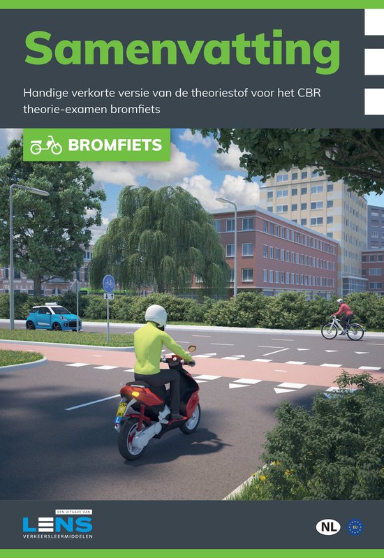 Scooter Theorieboek 2026 met Samenvatting en Apps - Rijbewijs AM (Bromfiets en Brommer) - Lens Media