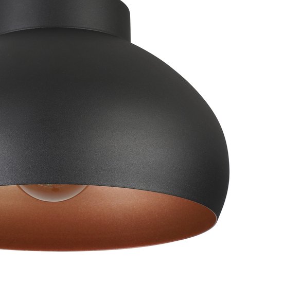 EGLO plafondlamp Mogano 3, woonkamerlamp, slaapkamerlamp, metalen lamp in beige, E27 fitting, 43 cm