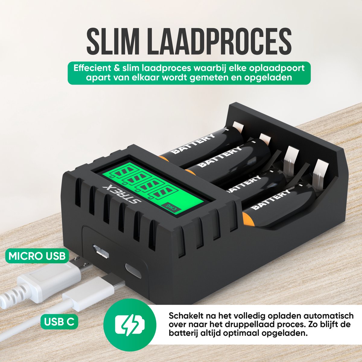Accucapaciteitstester met lcd-display, digitale lithium-batterij Accucapaciteitstester met lcd-display, digitale lithium-batterij