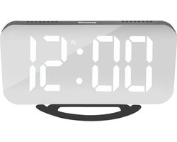 Luxime® - Digitale Wekker - Slaapkamer - Klok - Alarmklok - Energiezuinig - Zwart