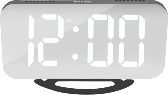 Luxime® - Digitale Wekker - Slaapkamer - Klok - Alarmklok - Energiezuinig - Zwart