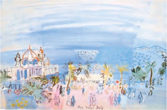 Mini kunstposter - Raoul Dufy - Casino van Nice - 24x30 cm