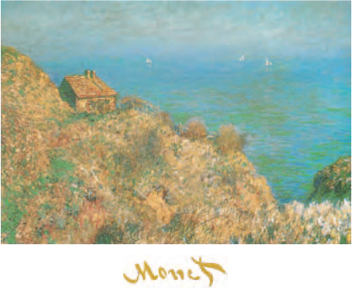 Catch Projecten Mini kunstposter - Claude Monet - Vissershuis in Varengeville - 24x30 cm Multicolor