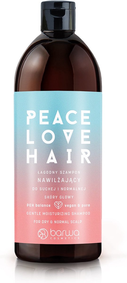 Peace Love Hair zachte vochtinbrengende shampoo voor droge en normale hoofdhuid 480ml