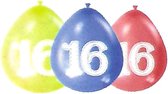 Ballonnen cijfer 16 no. 12 eenzijdig 1 zakje met 8 stuks