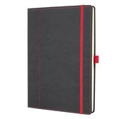 Sigel notitieboek - Conceptum - A4 - 194 pagina's - 80 grams - dots - grijs/rood - SI-CO694