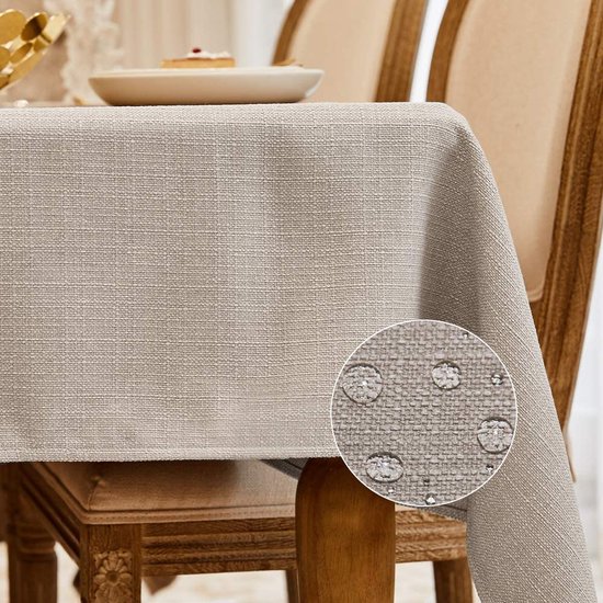 nappe, lin, gris, lavable, coton, rectangulaire, linge de table