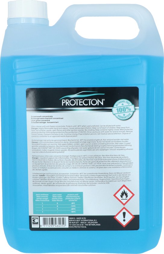 Protecton Ruitensproeiervloeistof - Antivries Ruitenvloeistof -40°C - Concentraat- 5L van Merkloos — afbeelding 3