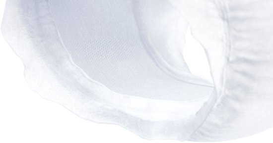 Gedetailleerde opname van de lagen van een TENA ProSkin Slip incontinentieproduct.