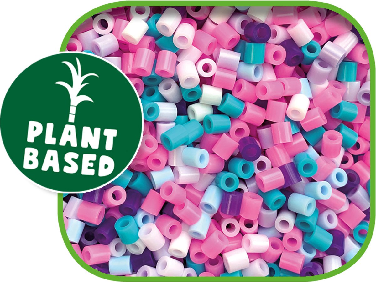 SES Creative - Green Beedz - Unicorn - Strijkkralen - 1800 Stuks - Gerecycled Materiaal - Duurzaam - Vanaf 5 Jaar — afbeelding 5