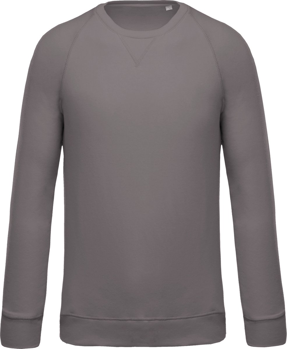 Biologische herensweater met ronde hals Kariban Storm Grijs