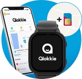 Qlokkie Kiddo 23 - GPS Horloge kind 4G - GPS Tracker - Videobellen - Veiligheidsgebied instellen - SOS Alarmfuncties - Smartwatch kinderen - Inclusief simkaart en mobiele app - Zwart