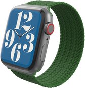 Nylon Smartwatch bandje - Geschikt voor Gear4 Apple Watch Braided nylon bandje - groen - Strap-it Horlogeband / Polsband / Armband - 38 - 40 - 41 mm Maat: L