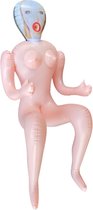 Opblaasbare Sexpop Crissy Blond met Vagina Anus Mond Doggystyle Sexpop 150 cm Geprint Gezicht - EZlove