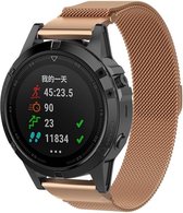 By Qubix - 26mm Quickfit - Milanese bandje - Rosé goud - Garmin Quatix 7X - 6X & Tactix 7 (pro) - Garmin bandje