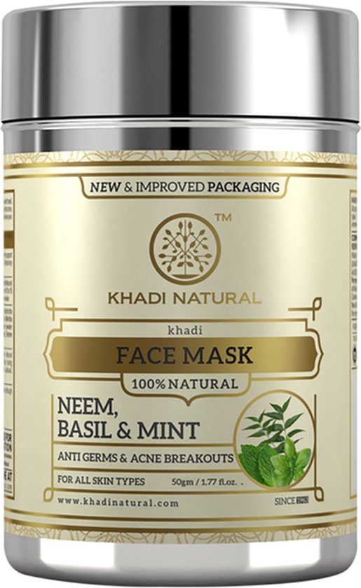 Khadi Natural Neem Basil Mint Face Mask 50 g bol