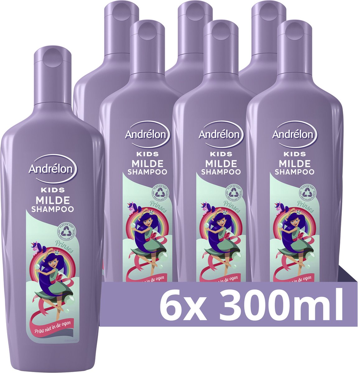 Andrélon Kids Prinses Milde Shampoo - 6 x 300 ml - Voordeelverpakking - Andrélon
