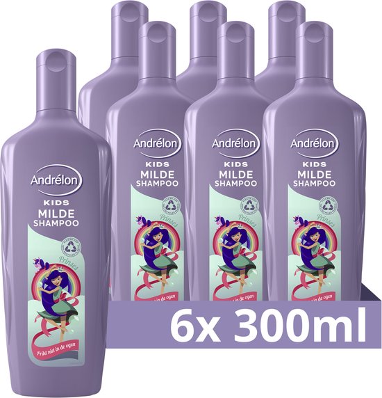 Andrélon Kids Prinses Milde Shampoo - 6 x 300 ml - Voordeelverpakking