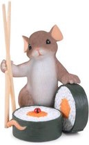 Charming Tails- You Have A Naturally Good Taste- Sushi- Eten- Hoogte 8.5cm- Woonkamer Decoratie- Fitz & Floyd- Vintage- Hangemaakt- Driedimensionale Wenskaart