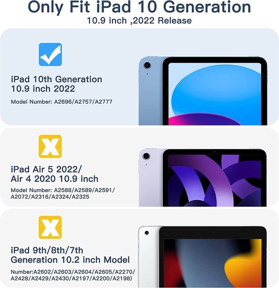 Coque Apple iPad 10e génération 10.9 (2022) avec porte-crayon